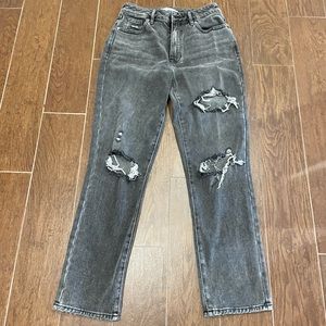 BOGO 50% off -  PacSun distressed mom jeans gray wash size 26